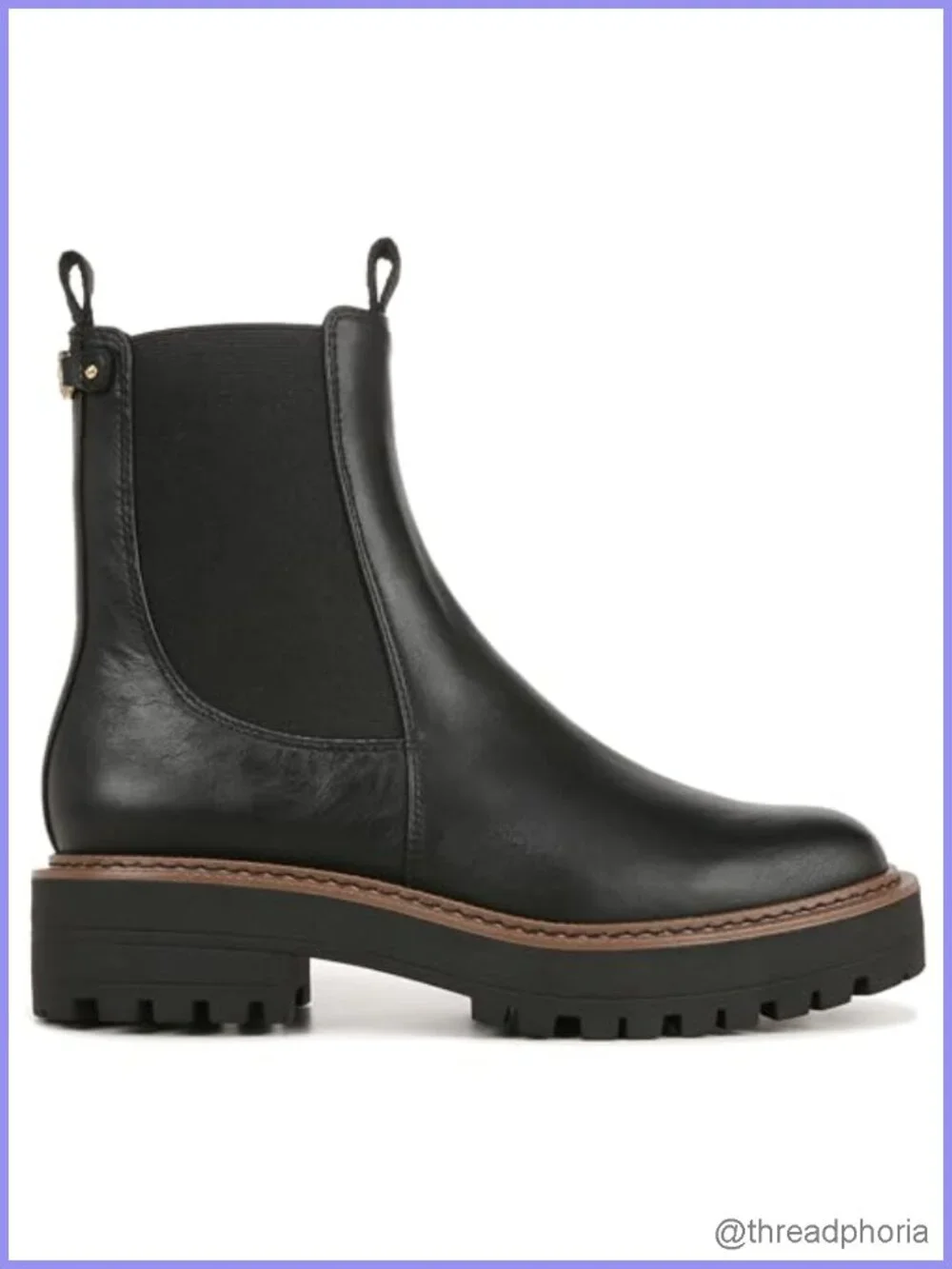 Laguna Chelsea Boot Waterproof Leather Round Toe Block Heel Ankle Bootie